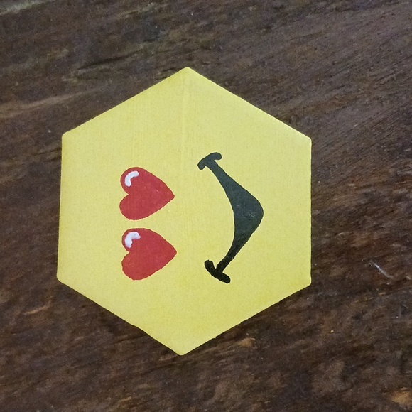 Five Hand Painted Emoji Magnets - Picture 3 of 7